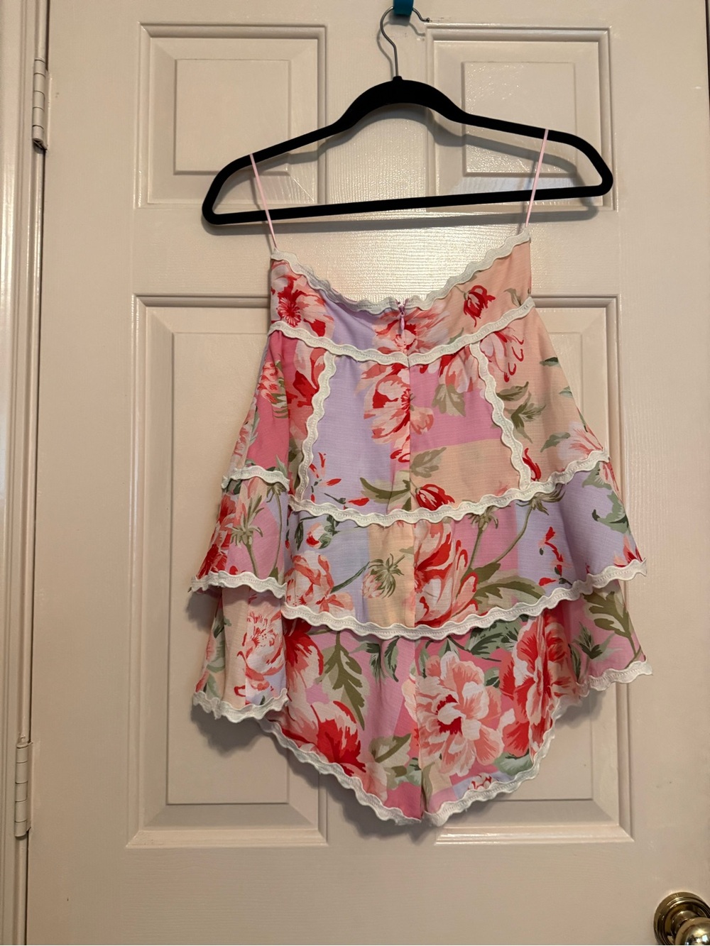 Altar'd State Pink Floral Strapless Romper - Picture 4 of 6